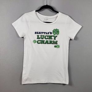 Seattle Mariners T-Shirt Top Women's M 'Seattle's Lucky Charm' Tiny Turnip MLB
